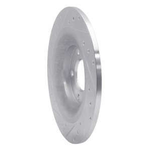 Mazda 6 Brake Rotor (1) - Rear Right - R1 Concepts - Drilled & Slotted - Silver - `06-`07